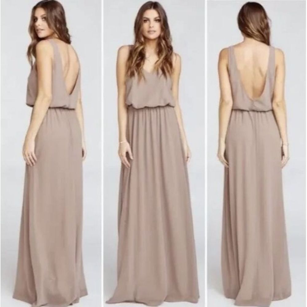 Show Me Your Mumu Kendall‎ Dune Brown Formal Chiffon Maxi Dress Size XXL